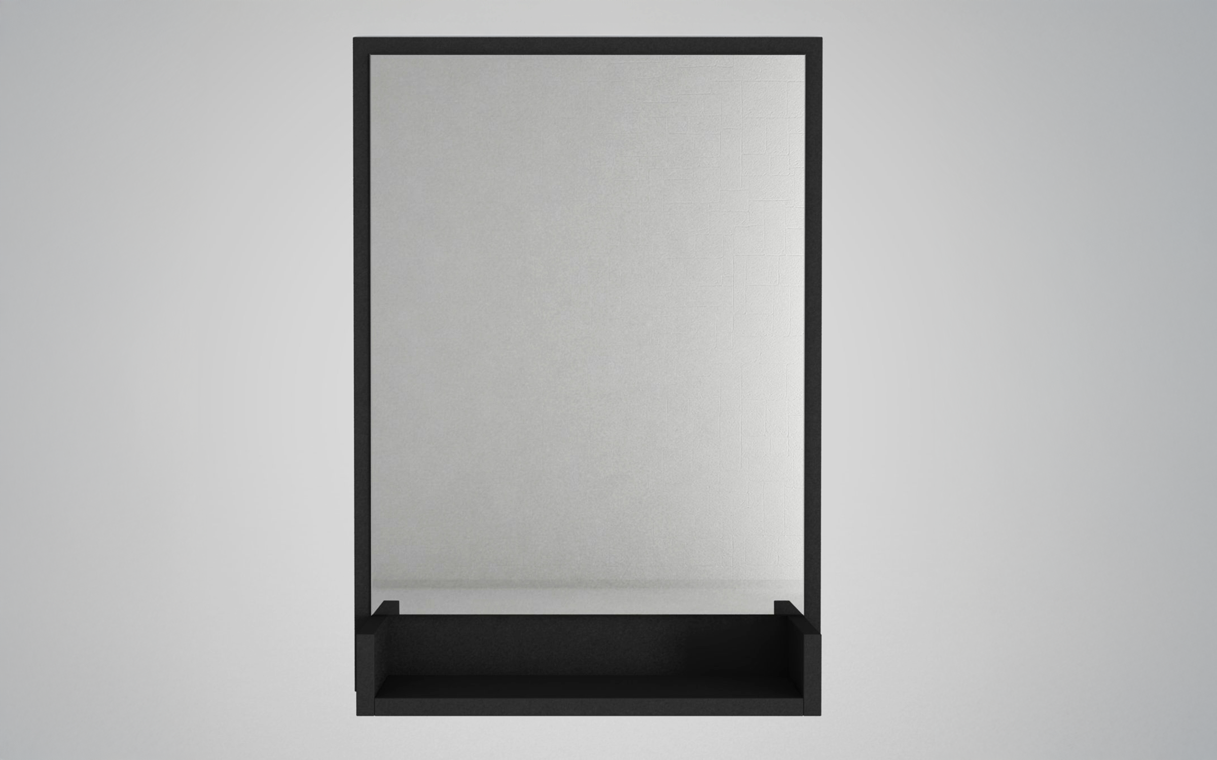 Mirror with shelf Costa, black  2